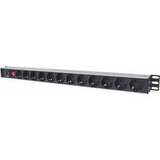 12 Ciabatte e Spine Multiple Intellinet 12-Way Power Strip, Nero, Power bar