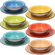 Microonde Sicuro Servizi di Piatti Tognana Linea Louise Art & Pepper Plate Sets 18pcs