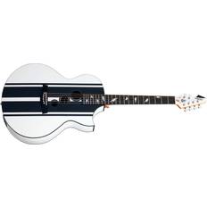 Schecter Guitares acoustiques Schecter DJ Ashba Acoustic SW Satin White Guitare Jumbo acoustique-électrique