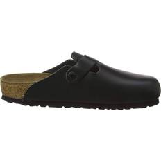 Damen - Leder Pantoletten Birkenstock Boston Natural Leather - Black