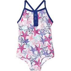 Spandex Baddräkter Barnkläder Hatley Snazzy Starfish Swimsuit - White (S19SFK1427)