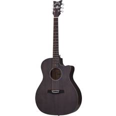 Schecter Guitares acoustiques Schecter Deluxe Acoustic Satin SeeThru Black Guitare acoustique Jumbo