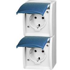 Blau Stecker & Steckdosen Busch-Jaeger 20-02 EW-53 2-way