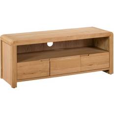 Oaks Benches Julian Bowen Curve Oak TV Bench 115x45cm