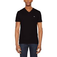 Lacoste L T-shirts Lacoste V-neck Pima Cotton Jersey T-shirt - Black