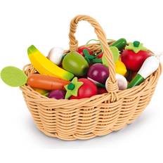 Frukt leksaker Janod Frukt och Grönsaker i Korg 24pcs