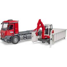 Bruder arocs Bruder MB Arocs Roll Off Container & Schaeff Mini Excavator 03624