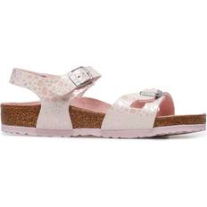 Fleece Sandals Children's Shoes Birkenstock Kid's Rio - Metallic Stones Rose