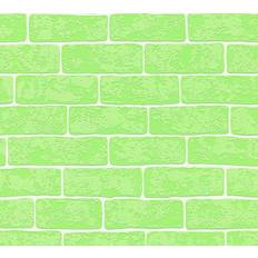 Intrade Papel Pintado A.s. Création Pared De Ladrillos Verde Limón As-361001 53 Cm X 10,0