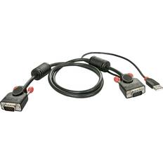 Cables Lindy Ferrite VGA-VGA/USB A 2.0 3m