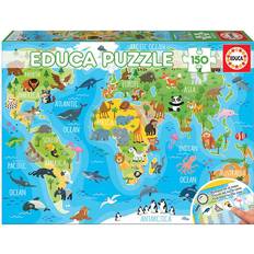 Rompecabezas Clásicos Educa Animals World Map 150 Pieces