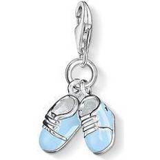 Thomas Sabo Baby Shoes Charm - Silver/Blue