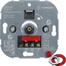 Grigio Dimmer da Parete Ehmann 3900x0100 Dimmer da incasso Adatto per lampadina: Lampadina ad incandescenza, Lampadina alogena