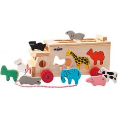 Giraffer Plocklådor Woody Shape Sorting Truck with Animals