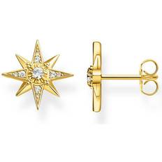 Thomas Sabo Dam - Guldpläterad Örhängen Thomas Sabo Star Earrings - Gold/Transparent