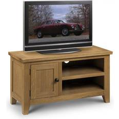 Oaks TV Benches Julian Bowen Astoria Waxed Oak TV Bench 90x50cm