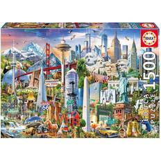 Classic Jigsaw Puzzles Educa North America Landmarks 1500 Pieces