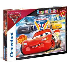 Pixars Bilar Klassiska pussel Clementoni SuperColor Disney Pixars Cars 3 104 Bitar