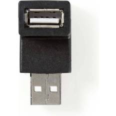 Nedis USB A-USB A M-F 2.0 Angled Adapter
