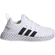 Hvite Løpesko Adidas Kid's Deerupt Runner - Cloud White/Core Black/Grey Two