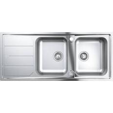 2 Éviers avec égouttoir Grohe K500 31588SD0 80-S 116/50 2.0