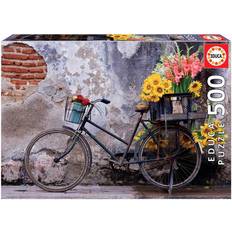 Rompecabezas Educa Puzzle 500 piezas bicicleta con flores 18999