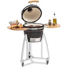 Rimovibile Barbecue Klarstein Queensize Kamado Grill Termometro Laterali Rimovibili Nero