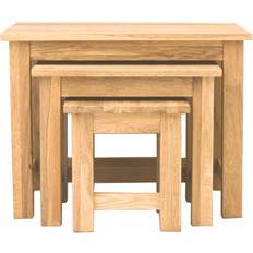 Oaks Nesting Tables Baumhaus Mobel Oak Nesting Table 47x62cm 3pcs