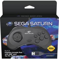 Steam deck controller Retro-Bit Sega Saturn USB Controller - Black