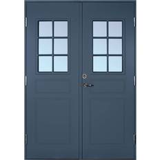 Blå - Pardörr Ytterdörrar Scandidoor Standard Åmål Ytterdörr Klarglas S 6020-R90B H (150x200cm)