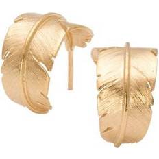 Creol Heiring Feather Creol Earrings - Gold