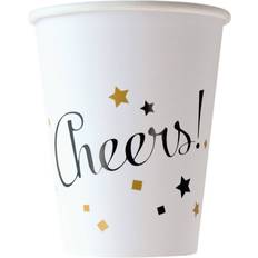 Texte et Lettres Assiettes, Tasses et Couverts Amscan Paper Cups Golden Wishes 8-pack