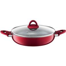 Red Shallow Casseroles Ambition Jasper with lid 3.7 L 28 cm