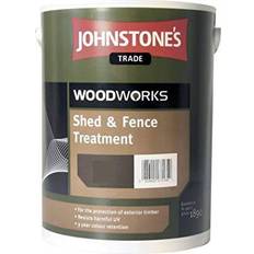 Johnstone's Trade Woodworks Shed & Fence Treatment Wood Paint Brown 5L