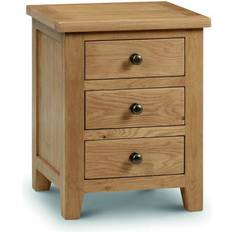 Oak Bedside Tables Julian Bowen Marlborough 3 Drawer Bedside Table 44x48cm