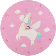 Wall Clocks Kid's Room Sass & Belle Rainbow Unicorn Wall Clock