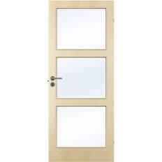 Swedoor Easy Nature GW3 Birch Skjutdörr Klarglas (92.5x204cm)