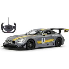 Jamara Voitures RC Jamara Mercedes-AMG GT3 transformable 1:14 jaune 2,4GHz transformable