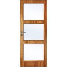 Beige Skjutdörrar Swedoor Easy Nature GW3 Gabon Skjutdörr Klarglas (82.5x194cm)