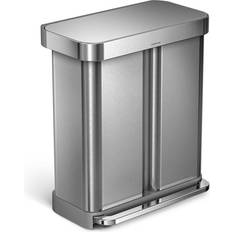 Cleaning Equipment & Cleaning Agents Simplehuman Rectangular Pedal Bin with Liner Pocket 58L