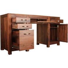 Walnut Writing Desks Baumhaus Mayan Writing Desk 55x169cm