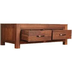 Walnut Coffee Tables Baumhaus Mayan 4 Drawer Coffee Table 60x110cm