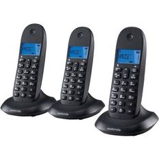 Teléfonos Fijos Motorola Teléfono DECT C1003 Trío Negro