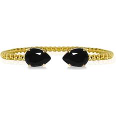 Caroline Svedbom Svart Armband Caroline Svedbom Mini Drop Bracelet - Gold/Jet