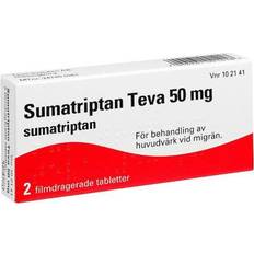 Sumatriptan - Värk & Feber Receptfria läkemedel Sumatriptan Teva 50mg 2 st Tablett