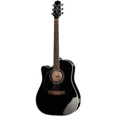 Takamine EF341SC-LH Black Chitarra Semiacustica Dreadnought