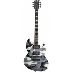 Grey Electric Guitar ESP E-II Viper