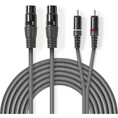 2xlr Nedis 2RCA-2XLR M-F 3m