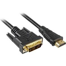 3 m - HDMI Kabel - Standaard HDMI-Standaard HDMI Kabels Sharkoon HDMI - DVI-D Dual Link