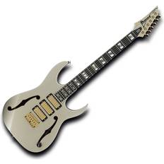 Mahonie Elektrische Gitaren Ibanez Paul Gilbert Signature PGM333 Electric Guitar with Hardshell Case, Gold